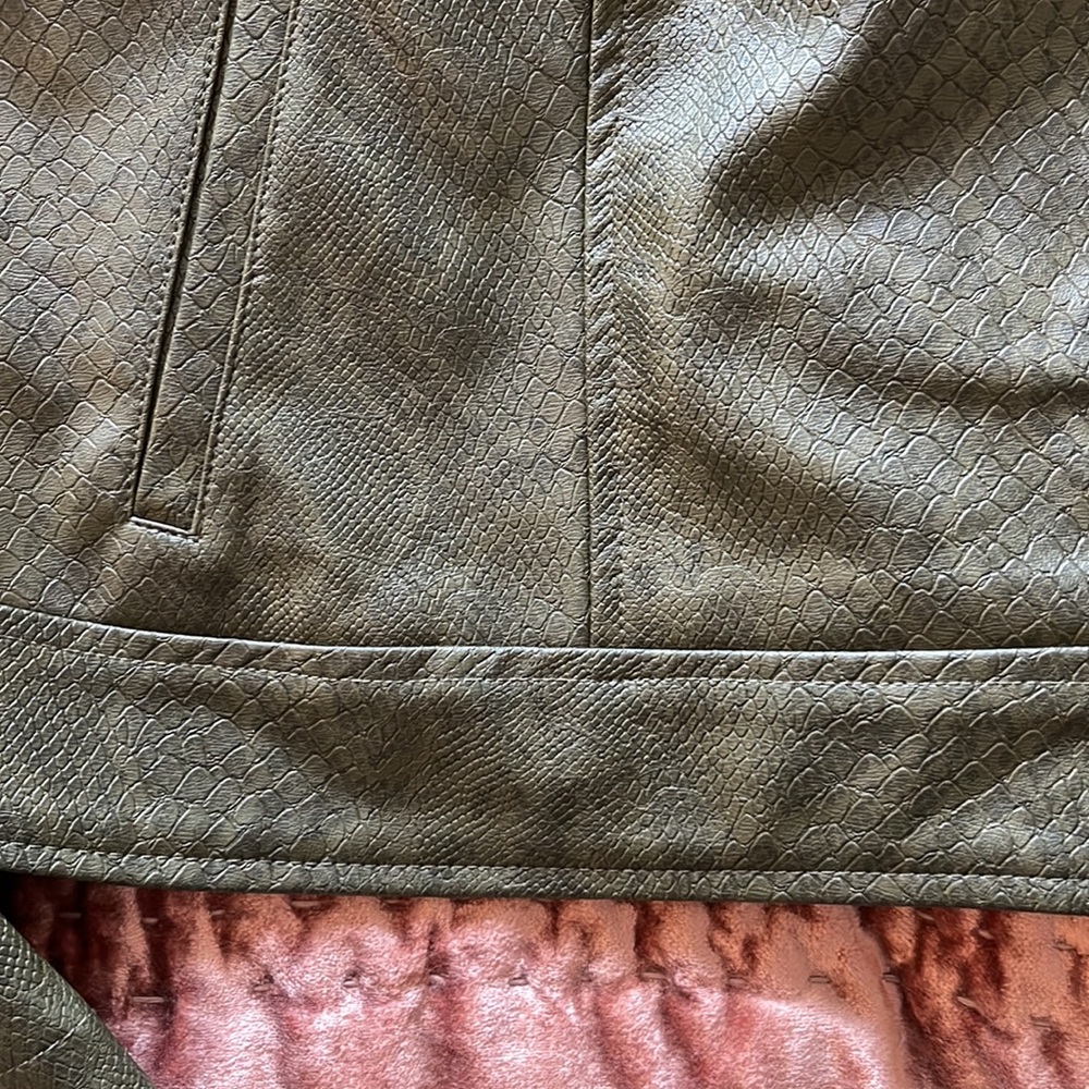 BB Dakota Green Leather Jacket - Picture 4 of 6